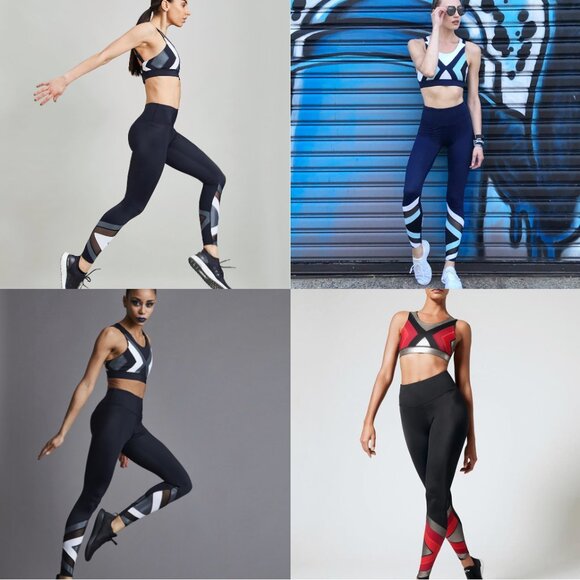 URBAN SAVAGE Color Block Diamond Legging + Bra Set / NWT - Picture 3 of 16